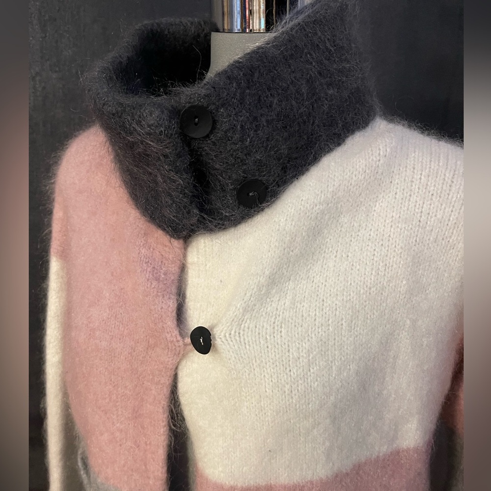 Sarah Pacini Charcoal Knit Sweater - Picture 3 of 7